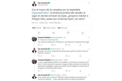 El cruce entre Luis Novaresio y Graciana Peñafort