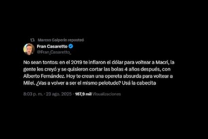 El cruce entre Marcos Galperín y Santiago Siri por el ataque a la caravana de Milei en Lomas de Zamora