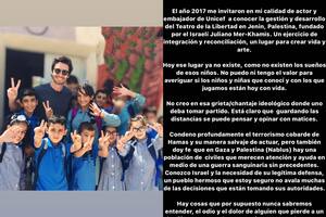 El crudo relato de Vicuña sobre su experiencia con niños en Palestina en medio de la guerra de Israel con Hamas