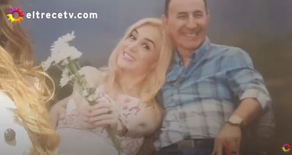 El cuadro de Fátima con su esposo. Fuente: El trece.