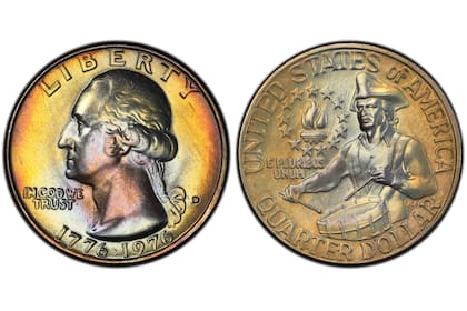 El cuarto de dólar del bicentenario acuñado en 1976 puede alcanzar valores elevados en el mercado de subastas