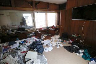 El cuarto principal después del robo