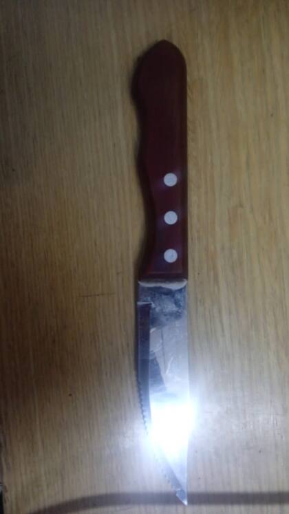 El cuchillo que se le cayó al jugador