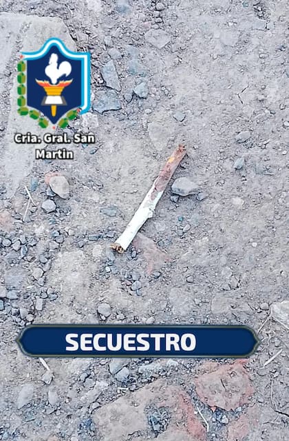 El cuchillo usado en la pelea