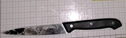 El cuchillo utilizado en el asesinato de Santiago Nahuel López Monte