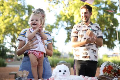 El cumple de uno de Bruna fue en la misma plaza, el 1 de marzo, aunque no había empezado todavía la cuarentena