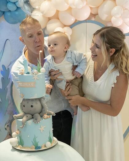 El cumpleaños de Beltrán incluyó una torta decorada con animales de mar (Fuente: @elfotografo.jm)