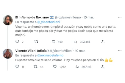 El curioso intercambio de Vicente Viloni con una seguidora