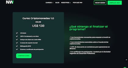 El curso que sigue promocionando a Milei