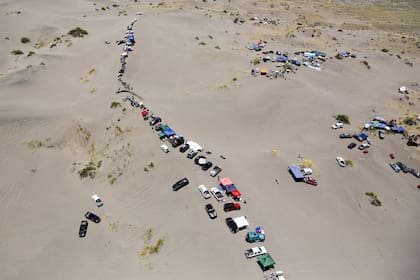 El rally Dakar llegó a la zona del Nihuil y las imágenes de los corredores sobre las dunas causaron gran impacto.