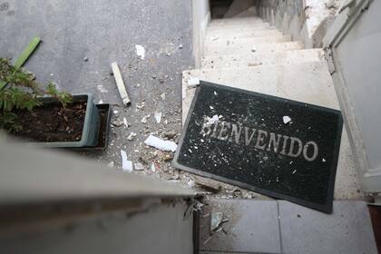 El daño en la residencia de Roberto Marrero, jefe de personal del líder opositor Juan Guaido, después de que fue detenido por agentes de inteligencia venezolanos, según los legisladores, en Caracas, Venezuela.