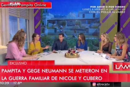 El debate en Pampita Online sobre Nicole Neumann y Fabian Cubero sobre el cuidado de sus hijos