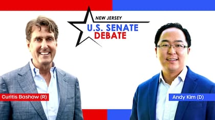El debate entre Curtis Bashaw y Andy Kim tuvo lugar el domingo 6 de octubre en el Instituto Rebovich de Política de la Universidad Rider