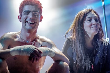 El debutante Rodrigo Romero -que tiene un parecido impresionante con el ídolo del cuarteto- y la directora Lorena Muñoz, que estuvo a cargo de la biopic de Gilda