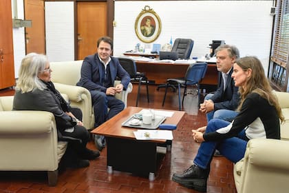El decano de la facultad de Ciencias Exactas de la UBA, Guillermo Durán, y la vicedecana, Valeria Levy también participaron de la reunión con Elisa Carrió y Hernán Reyes