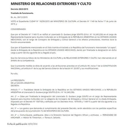 El decreto de Cristina Kirchner que se publicó hoy