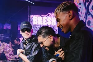 El delantero del Barcelona festejó con figuras de renombre mundial (Foto: @lamineyamal)