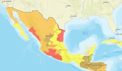 El Departamento de Estado de EE.UU. establece diferentes niveles de alerta para las regiones de México