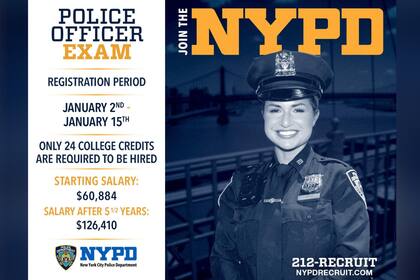 El Departamento de Policía de Nueva York ofrece un puesto por US$60.884
