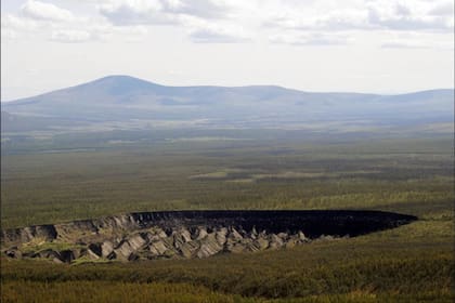 El derretimiento del permafrost dejó al descubierto al cráter de Batagaika.