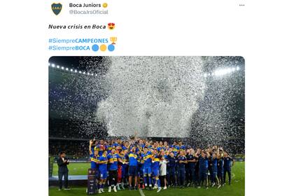El desafiante tuit de la cuenta oficial de Boca, tras consagrarse campeón ante Patronato