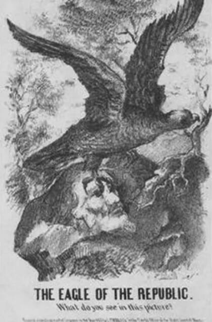 El desafío está en encontrar los tres rostros en el dibujo