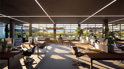 El desarrollo incluirá cinco oficinas de planta libre de 870 m2 cada una