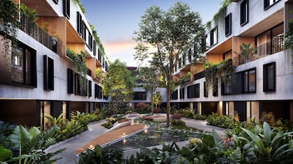 El desarrollo ubicado sobre la avenida Goyena