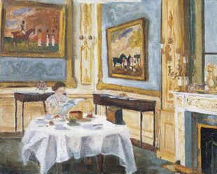"El desayuno de la reina", obra pintada por Felipe de Edimburgo, en 1965. (Foto: 
ROYAL COLLECTION TRUST/ Gentileza Vanity Fair)