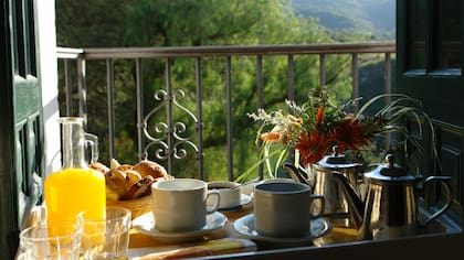 El desayuno en la estancia
