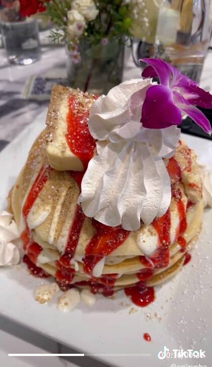 El desayuno que la tiktoker pidió en el restaurante de Nicky Jam