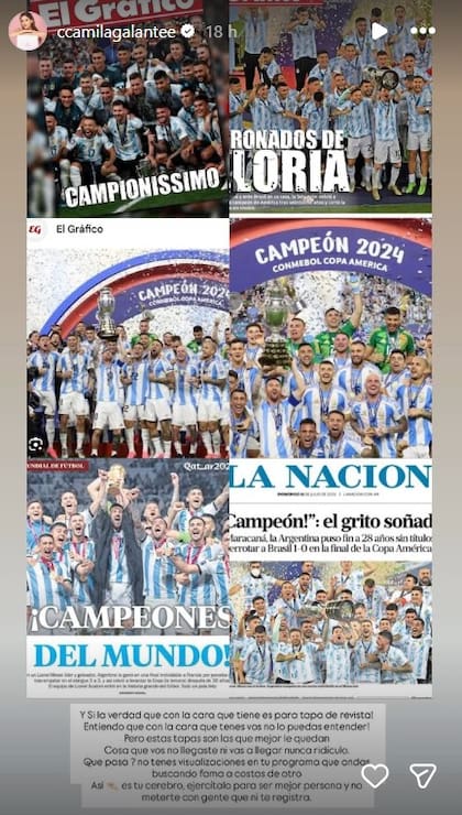 El descargo de Camila Galante