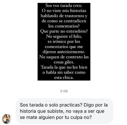 El descargo de Cande Tinelli ante la crítica que recibió por parte de una usuaria