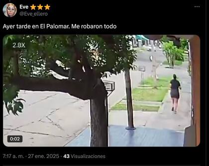 El descargo de Evelyn en la red social X.