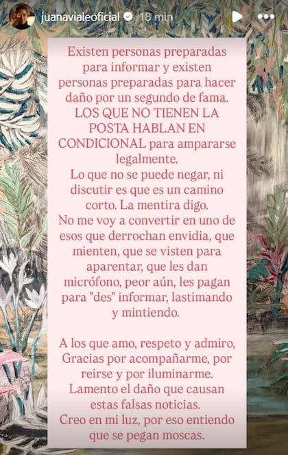 El descargo de Juana Viale al ser vinculada como la tercera en discordia en la separación de Mauricio Macri y Juliana Awada