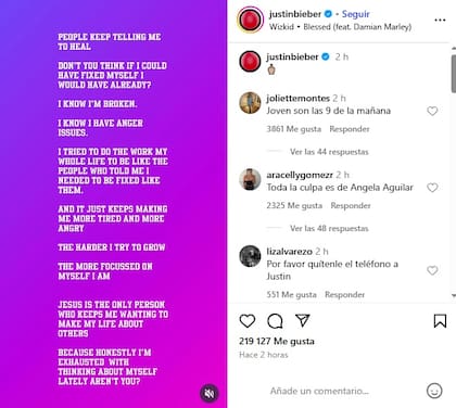 El descargo de Justin Bieber tras la discusión con los paparazzi