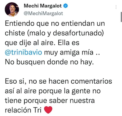 El descargo de Mercedes Margalot en redes sociales
