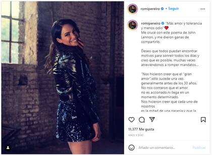 El descargo de Romina Pereiro en Instagram (Foto: Instagram @romipereiro)