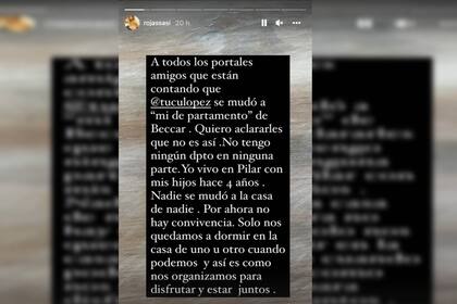 El descargo de Sabrina Rojas (Foto Instagram: @rojassasi)