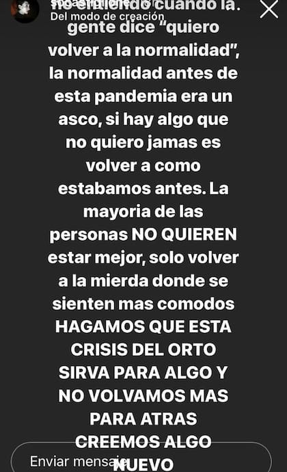 El descargo de Sofía Gala en las redes sociales