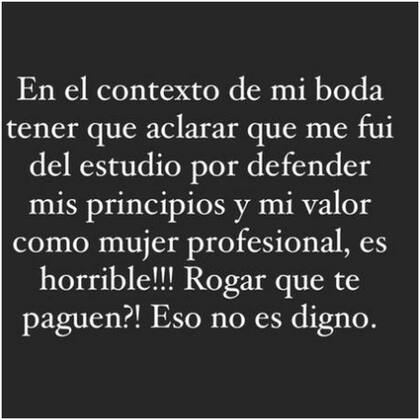 El descargo que hizo Elba en su cuenta de Instagram