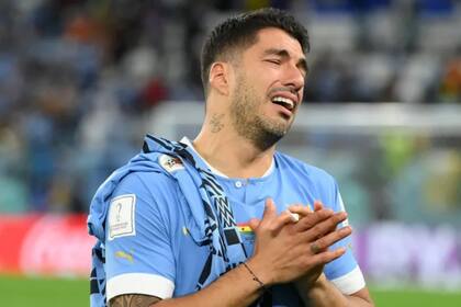 El desconsolado llanto de Luis Suárez tras la eliminación de Uruguay