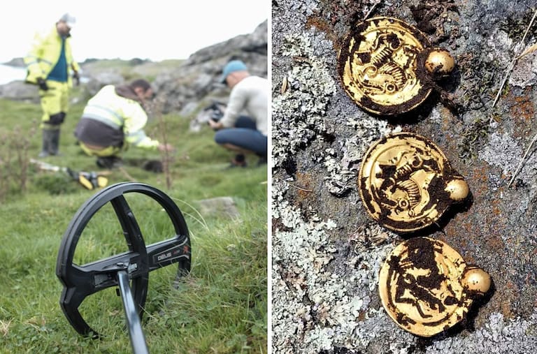 Noruega: compró un detector de metales para salir a caminar y encontró oro y joyas del siglo VI