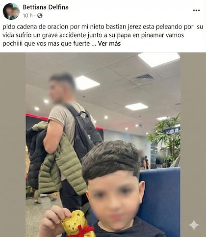 El desesperado pedido de la abuela del nene de 8 años que pelea por su vida tras el choque en La Frontera.