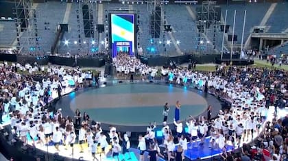 El desfile de la delegación argentina en la inauguración de las Macabeadas 2022