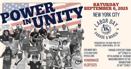 El desfile de Labor Day ocurre cada año en la ciudad de Nueva York (New York City Central Labor Council, AFL-CIO)