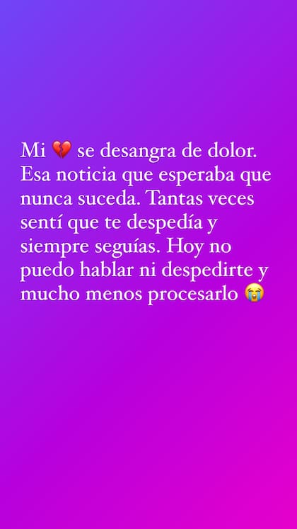 El desgarrador mensaje de Luciana Salazar para despedir a su amiga Sandra Dillon