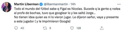 El despectivo tuit de Martín Liberman con el presidente de Boca