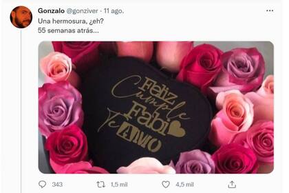 El detalle de la torta de cumpleaños 39 de la primera dama, con una amorosa dedicatoria
