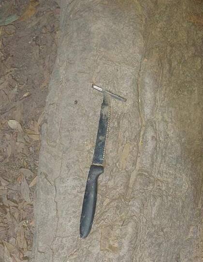 El detenido estaba armado con un cuchilllo